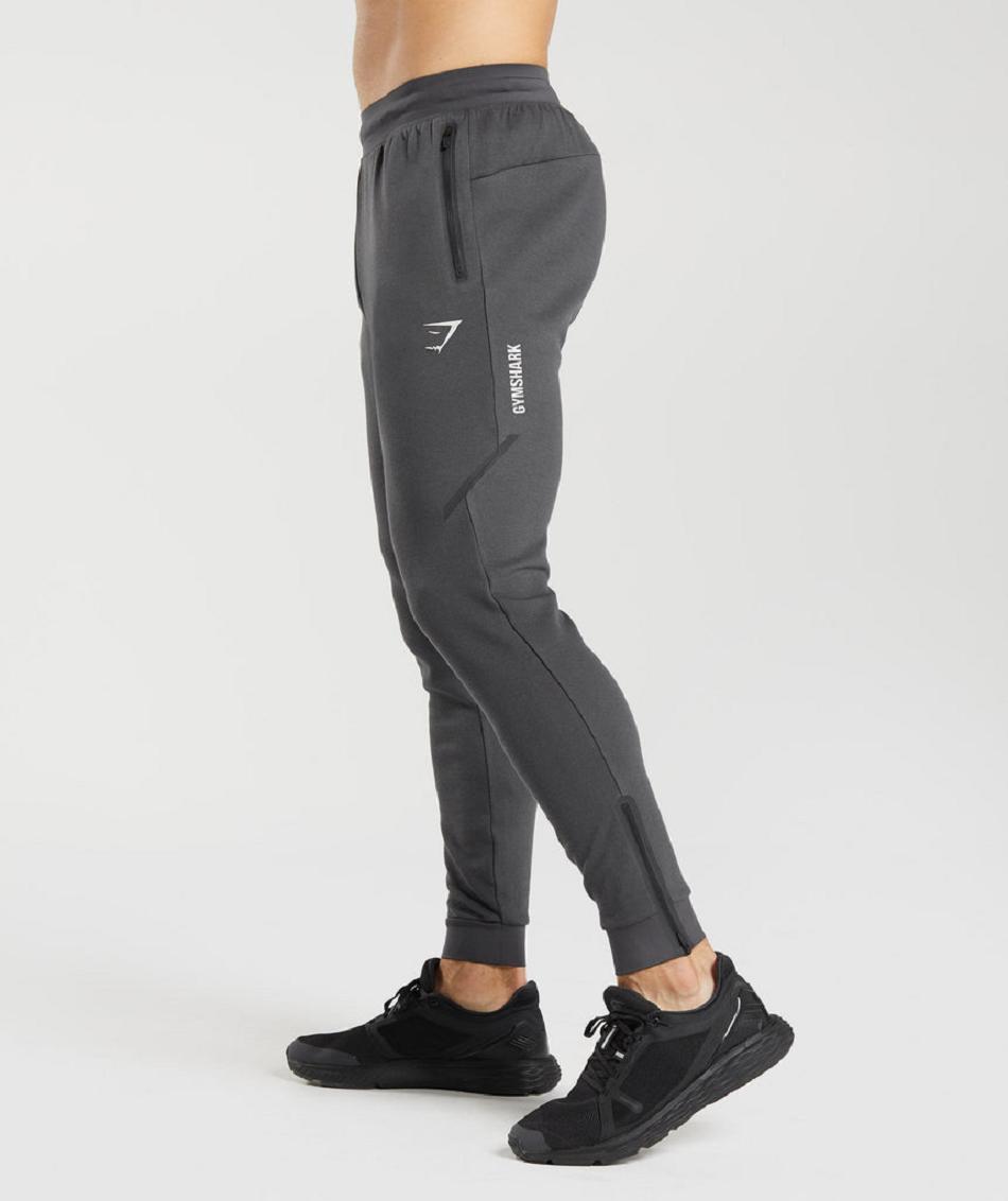 Gymshark Apex Technical Muške Jogger Hlače Crne Sive | HR 2941QMA